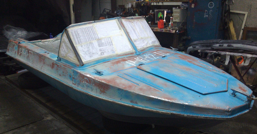 подготовка лодки к покраске